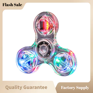 (MớI 2023) Con Quay Đồ Chơi Fidget Spinner Với ĐèN LED NhiềU MàU GiúP GiảM Stress Cho Trẻ Em