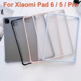 Dành Cho Xiaomi Pad 6 Pro Pad6 (2023) 11.0 "Mi Pad5 Pad 5 Pro Thời Trang Nhiều Màu Sắc Cạnh Trong Suốt Mờ Cứng PC Ốp điện thoại Máy Tính Bảng Bảo Vệ Chống Sốc Bốn Góc