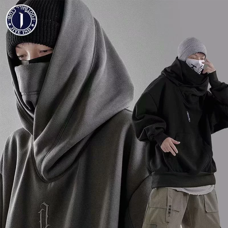 Áo hoodie Cổ Cao, hoodie ninja Phong Cách Đường Phố Hàng cao cấp Menswear Nam