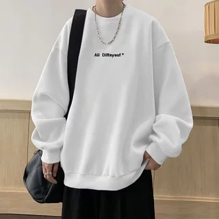 Áo Sweater Tay Dài Cổ Tròn Plus Size Phong Cách Hàn Quốc Cho Nam