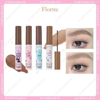 Flortte BUNNY Co-Branded Kem Nhuộm Lông Mày Lâu Trôi Không Thấm Nước Thiết Kế Hình Thỏ