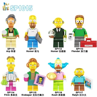Đồ Chơi Mô Hình Nhân Vật Hoạt Hình The Simpsons Homer Krusty Ralph Krabappel Simpson Flanders SP1015