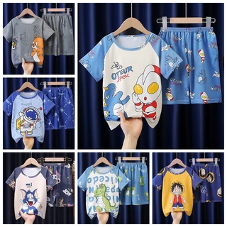 Bộ Đồ Ngủ Ngắn Tay In Hình baju tidur budak Dành Cho Bé Trai