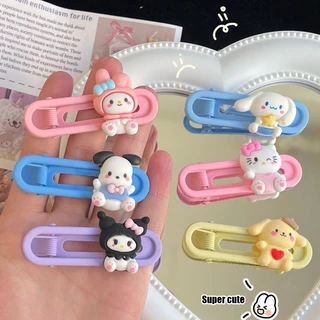 🍉🍉Sanrio Kẹp Tóc Màu Kẹo Ngọt Họa Tiết Hoạt Hình Dễ Thương Cho Bé Gái（aidderqr.vn）