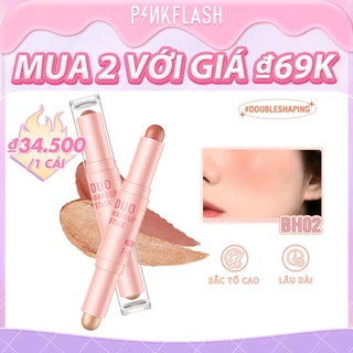 Thỏi kem bắt sáng PINKFLASH hai đầu tạo hình khuôn mặt độc đáo