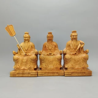 Yaba Gỗ Khắc Sanqing Thượng Phụ Yuanzhou Tianzun Spirit Treasure Tianzun Moral Tianzun Đồ Trang Trí Tianzun Size 10 * 5 * 5cm Đạo Giáo Đạo Giáo Phật Tượng Bộ Sưu Tập Tác Phẩm Nghệ Thuật Trang Trí Đền Fair Front Model Body