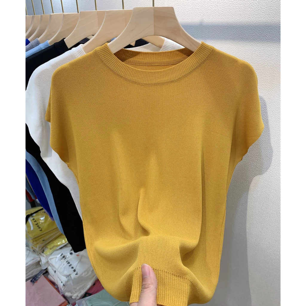 YAYUAN Áo Thun Nữ Cổ Tròn Ngắn Tay Dễ Phối Đồ