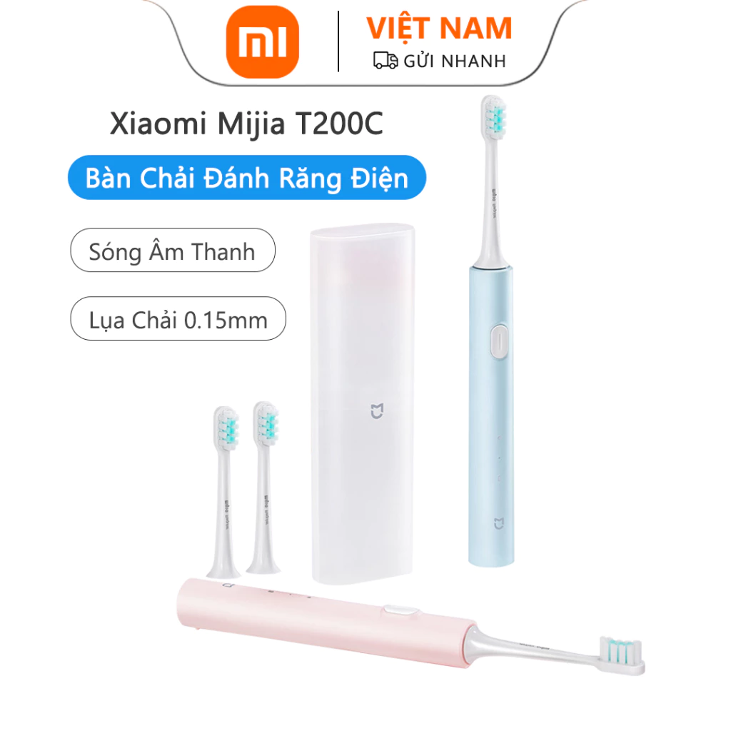 Bàn Chải Đánh Răng Điện Mijia T200C Xiaomi Youpin Sonic Hai Đầu Pin Dài 25 Ngày Dùng Khi Đi Du Lịch