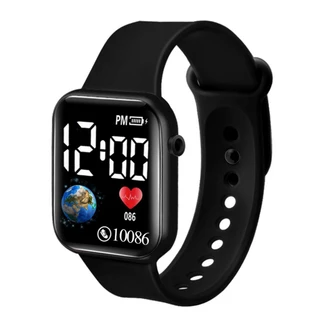 2023 smartwatch dây đeo tay nam mujer thời trang tình yêu đồng hồ led điện tử đơn giản hình vuông cảm ứng màu màn hình không thấm nước quà tặng có thể bảo vệ