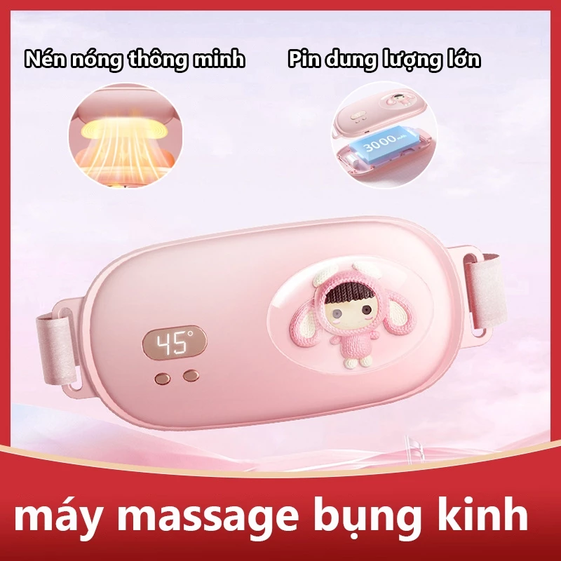 Máy massage kinh nguyệt, đai chườm nóng làm ấm bụng, giảm đau lưng khi hành kinh