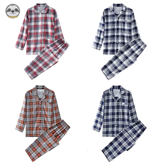 Bộ Đồ Ngủ Flannel Dày Dặn Ấm Áp Thoải Mái Phong Cách Muji Nhật Bản