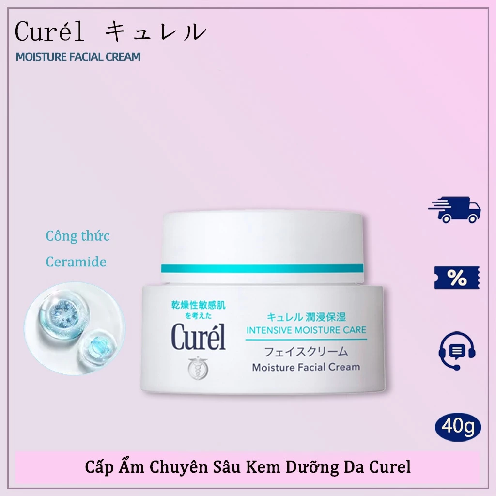 Kem Dưỡng Da Curél Cấp Ẩm Chuyên Sâu Intensive Moisture Care Intensive Moisture Cream 40g