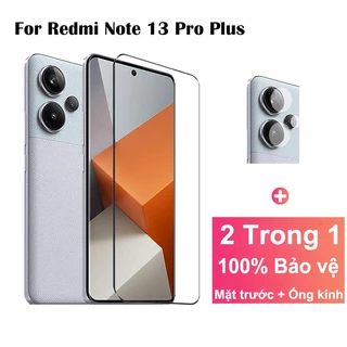 Kính Cường Lực Redmi Note 13 Pro Plus 9d 2 Trong 1 Bảo Vệ Toàn Màn Hình Cho xiaomi redmi note 13 pro 13 13t 12 12s pro plus lite 4g 5g