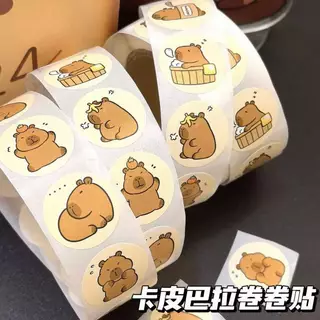 Sticker Dán Trang Trí Sổ Tay Hình Capybara Hoạt Hình Dễ Thương