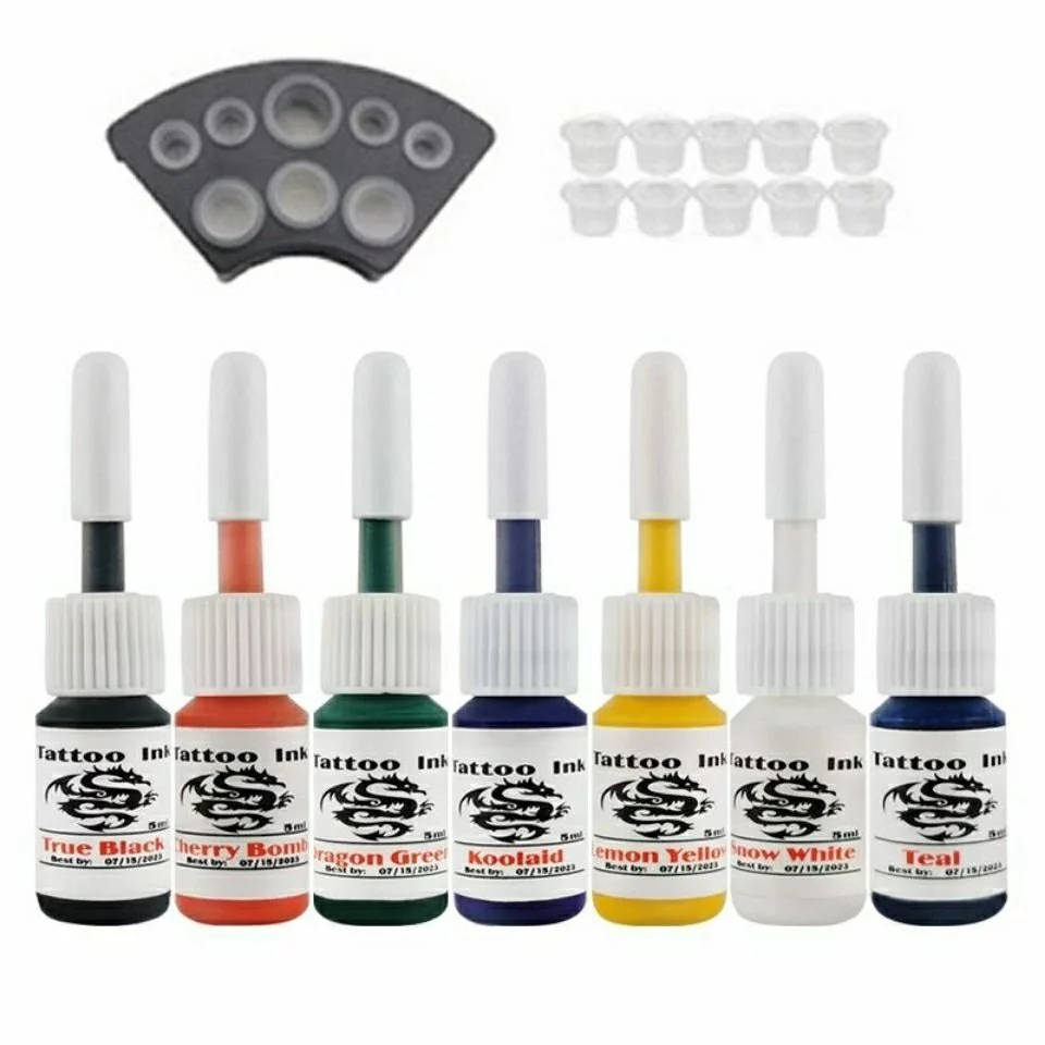 Mực Xăm Tattoo 5ml Hình Xăm Sắc Tố Mực Xăm Sắc Tố Chính Hãng Dễ Tô Màu Nhỏ Hình Xăm Sắc Tố Dụng Cụ Làm Đẹp