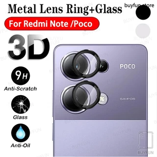 Dành Cho Xiaomi Poco F6 5G 6.67 "24069PC21G Redmi Note 13 12 4G note12 pro + plus x5 pro M6pro Máy Ảnh Kim Loại Mặt Sau Kính Bảo Vệ Ống Kính Màn Hình Nắp Bảo Vệ