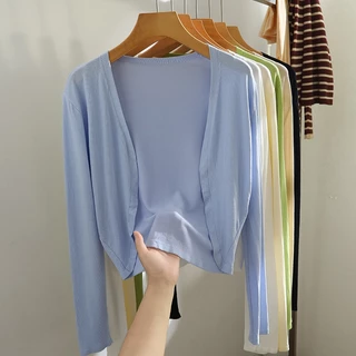 Áo Khoác Cardigan Dệt Kim Mỏng Thời Trang Cho Nữ