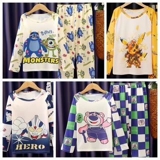 Bộ Đồ Ngủ Pijama Phong Cách Hàn Quốc Dễ Thương Cho Bé Trai