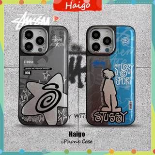 Ốp Điện Thoại Nhựa Cứng Mạ Da STUSSY Cho iPhone15 15PRO 15PROMAX 14 13 12 Mini 11 PRO MAX 6 / 6s 7 / 8plus SE2 X / XS XR XSMAX #HG6702