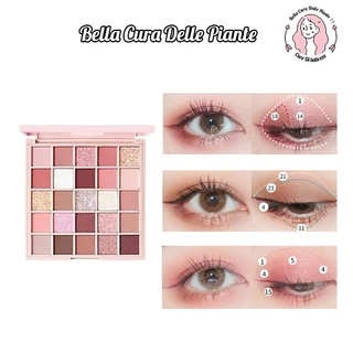 Bảng phấn mắt K'APEINE, phấn mắt nội địa trung 25 ô makeup tông cam hồng đào C5