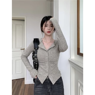 TIANLEYU Áo Len áo khoác cardigan Xu hướng xu hướng Cute Trendy WMY2410N2U 4Z240124