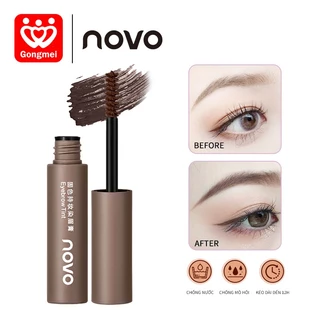 Mascara chải lông mày NOVO tự nhiên chống thấm nước và chống mưa bền màu Chuốt Lông Mày Kháng Nước Lâu Trôi 3 Màu Lựa Chọn