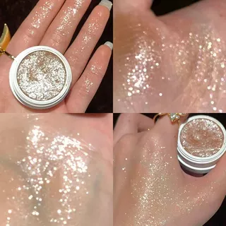 🌺 Monochrome Eyeshadow Glitter Sequins Pearlescent Highlighter Brightening Bảng phấn mắt học sinh tiện lợi