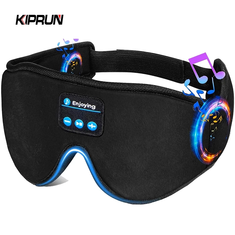 Mặt nạ mắt ngủ KIPRUN 3D, Mặt nạ mắt nhạc không dây Bluetooth, Tai nghe nhạc không dây Tai nghe cho mắt Tai nghe ngủ mềm hỗ trợ giấc ngủ