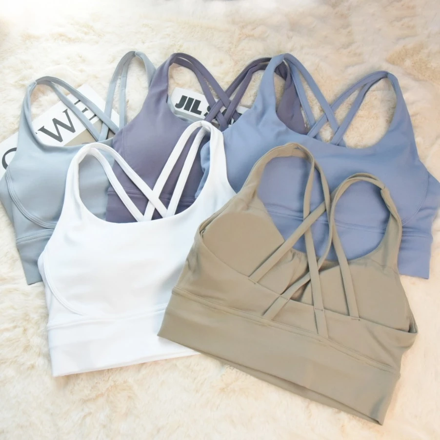 [yogatruth] Áo Ngực Thể Thao Dây Chéo Sau Lưng Chống Sốc Gợi Cảm Cho Nữ Tập gym
