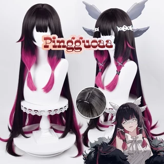 Game Genshin Impact Fatui Columbina Cosplay Tóc Giả Dài 105cm Chịu Nhiệt Tổng Hợp Tóc Giả