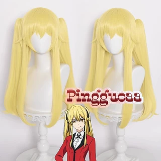 Anime Kakegurui Meari Saotom Cosplay Tóc Giả Dài 65cm Chịu Nhiệt Tổng Hợp Tóc Giả