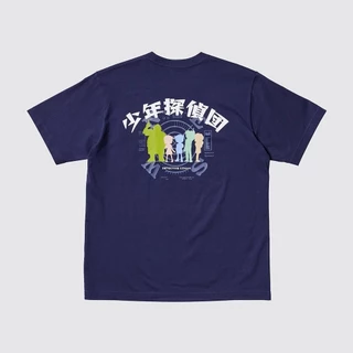 Áo thun in hình chung cho nam và nữ Uniqlo UT Detective Conan (Tay ngắn) Mới 472191