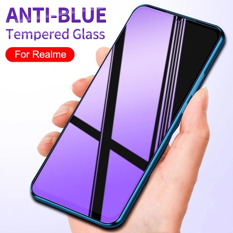 Kính Cường Lực Full Màn Chống Tia Sáng Xanh Cho Realme 5 6 7 8 9 10 Pro 5i 6i 7i 8i 9i C3 C11 C12 C15 C17 C20 C21 C30 C31 C33 C35 C55 C21Y C25 C25S C25Y Narzo 20 30A 50 50i 50A