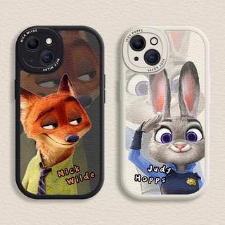 Ốp lưng iPhone cho 15 / 14 / 13 / 12 / 11 Promax Phim hoạt hình Nick & Judy Vỏ mềm cho iPhone 7 / 8 Plus / X / XR / Xs Max Cover