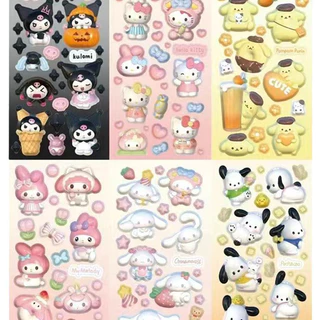 Nhãn dán hoạt hình Sanrio Modeling Sticker Goo Card Nhãn dán trang trí Sổ tay Nhãn dán