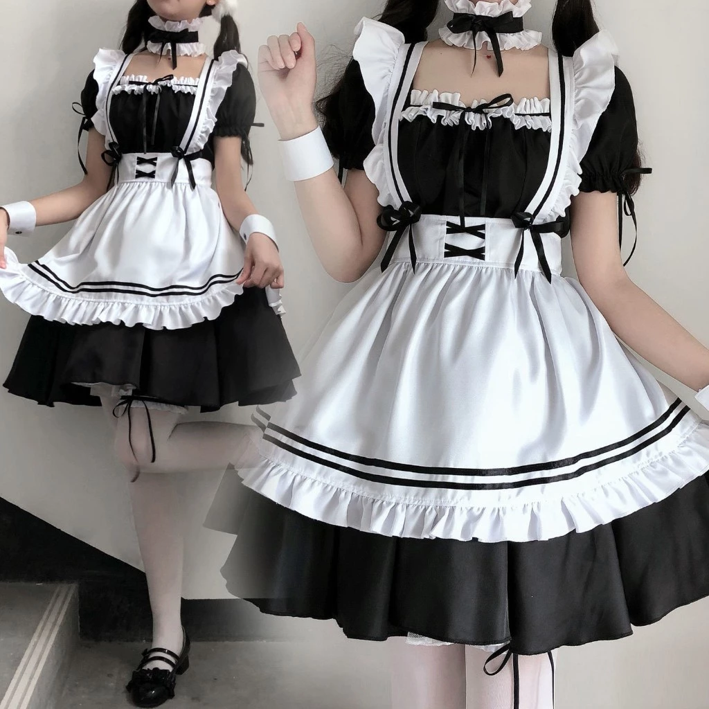 Cos bộ trang phục hầu gái lolita dễ thương