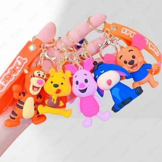 Hoạt Hình Winnie the Pooh Donkey Tigger Móc Khóa Tùy Chỉnh Ba Chiều Anime Búp Bê Mặt Dây Chuyền Ba Chiều Trẻ Em Móc Khóa Silicon / Móc Khóa Ô Tô Thời Trang / Túi Cặp Đôi Mặt Dây Chuyền Quà Tặng