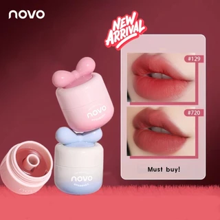 Novo Mickey Lip Mud Velvet Matte Lipstick Lip Makeup Lip Glaze Nhẹ Độ che phủ cao Son bóng