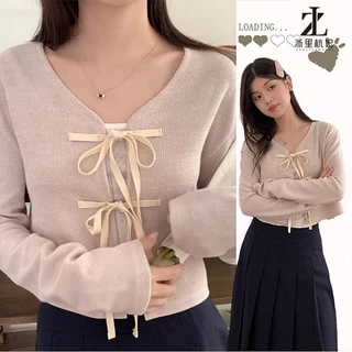 ZHELIHANGFEI Áo Khoác cardigan Tay Dài Cổ Chữ V Thời Trang Cho Nữ