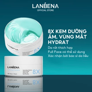 Mặt Nạ Mắt Lanbena 8X Hyaluronic Acid Dưỡng Ẩm Sâu Làm Mờ Nếp Nhăn Và Giảm Khô Vùng Da Quanh Mắt 30 Cặp