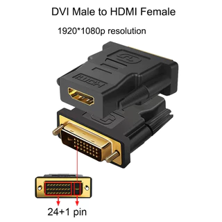 Bộ chuyển đổi DVI sang HDMI Bộ chuyển đổi đầu nối cáp hai chiều DVI D 24 + 1 Nam sang HDMI Nữ cho máy chiếu HDMI sang DVI