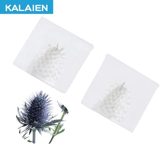 KALAIEN Gai Cần Tây Fondant Hoa Khuôn Silicon Stamen Khuôn Silicon Eryngium Hoa Fondant Khuôn Silicon Kết Cấu Vein Khuôn Báo Chí Fondant Trang Trí Bánh Fondant Dụng Cụ Fondant