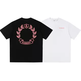 ✨✨ Hàng sẵn có Áo thun oversize mới logo lá sồi in màu hồng giản dị áo thun ngắn tay unisex tee