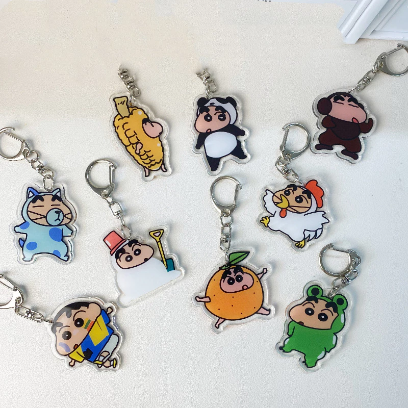 Hoạt Hình Hoạt Hình Anime Đa Dạng Crayon Shin-Chan Móc Khóa Acrylic Mặt Dây Chuyền