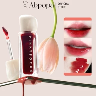 Abpopa HỒNG FOCUS Gương sắc tố cường độ cao Lip Glaze với màu sắc trong suốt