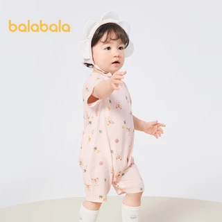 Balabala Quần Áo Sơ Sinh Cho Bé Body Bộ Đồ Tập Bò Bộ Đồ Mùa Hè Mềm Hai Miếng