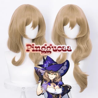 Genshin Impact Lisa Cosplay Tóc Giả Dài 65cm Vải Lanh Chịu Nhiệt Tổng Hợp Tóc Giả Halloween