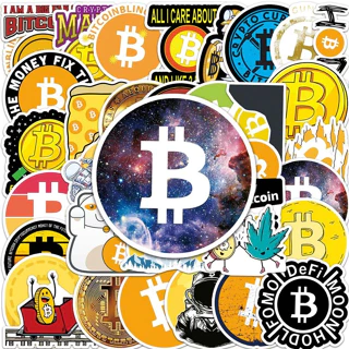 50 / 10 Cái Bitcoin Dán Cho Điện Thoại DIY Máy Tính Xách Tay Xe Đạp Mũ Bảo Hiểm Xe Hơi Graffiti Chống Nước Trang Trí Đề Can Quà Tặng