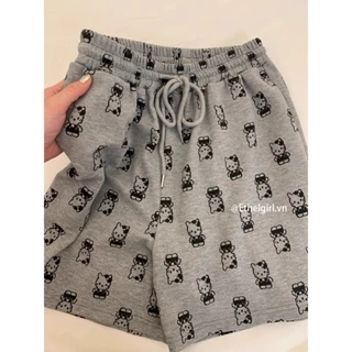 Ethelgirl Thời trang mùa hè Hàn Quốc Hello Kitty Quần short cạp cao Quần áo nữ