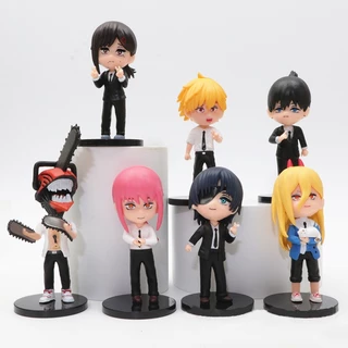 7 Cái / bộ 8-10cm Anime Cưa Xích Người Hình Denji Pochita Power Hayakawa Aki Makima Demon Q Phiên Bản PVC Nhân Vật Hành Động Mô Hình Đồ Chơi Búp Bê